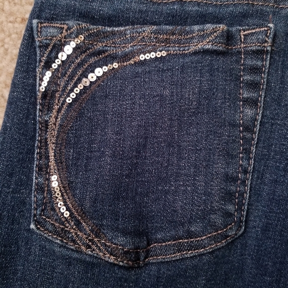 Lee Dark Wash Slender Waist Sequin Bootcut Jeans - Picture 11 of 14